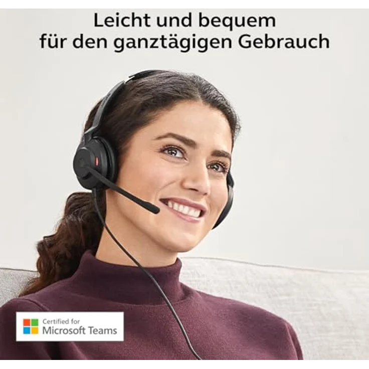 Jabra Evolve2 30 SE, Kabelgebundenes On Ear Headset mit Mikrofon-Rauschunterdrückung, Noise Cancelling, Schwarz, USB-A und USB-C – Bild 3