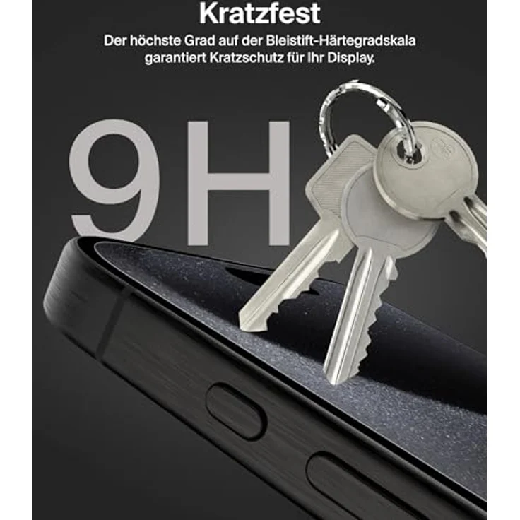 Belkin ScreenForce TemperedGlass Schutzfolie iPhone 16 Pro, dünn, kristallklar, kratzfest – Bild 3