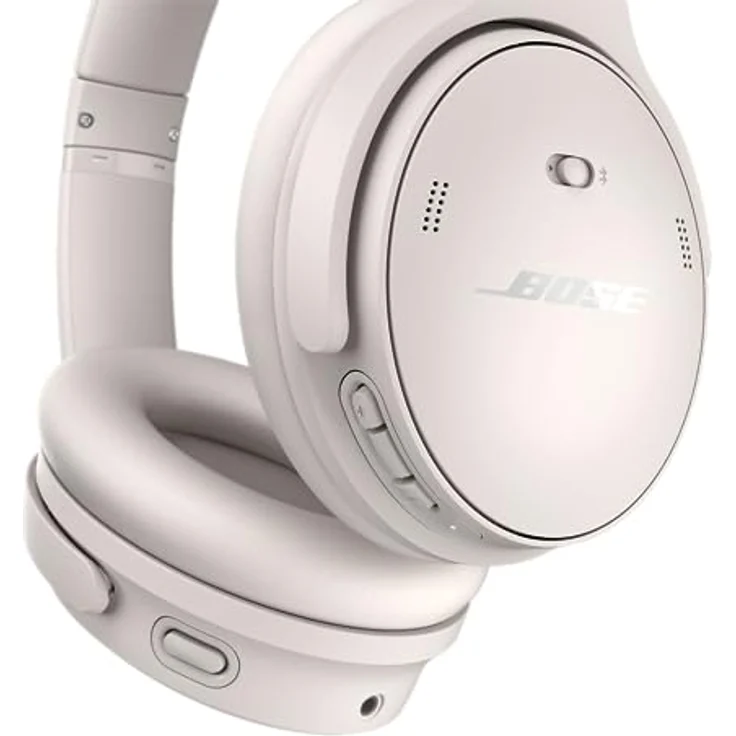 Bose QuietComfort Kabellose Kopfhörer mit Noise-Cancelling, Bluetooth Over-Ear-Kopfhörer, bis zu 24 Stunden Akkulaufzeit, Weiß – Bild 5