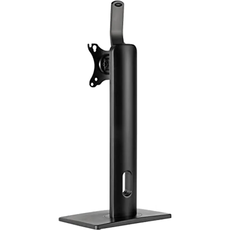 Deltaco ARM-0310 Freistehender Tisch-Monitorhalter 32", Höhenverstellbar, Schwarz, mit Kabelführung und drehbarer Basis – Bild 4