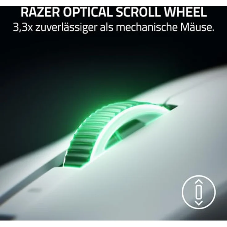 Razer Viper V4 Pro, kabellose E-Sport-Gaming-Maus mit Focus Pro 50K Sensor, 8000 Hz Polling, Ultraleicht mit 50g, optisches Scrollrad, PC/Mac | Weiß – Bild 5