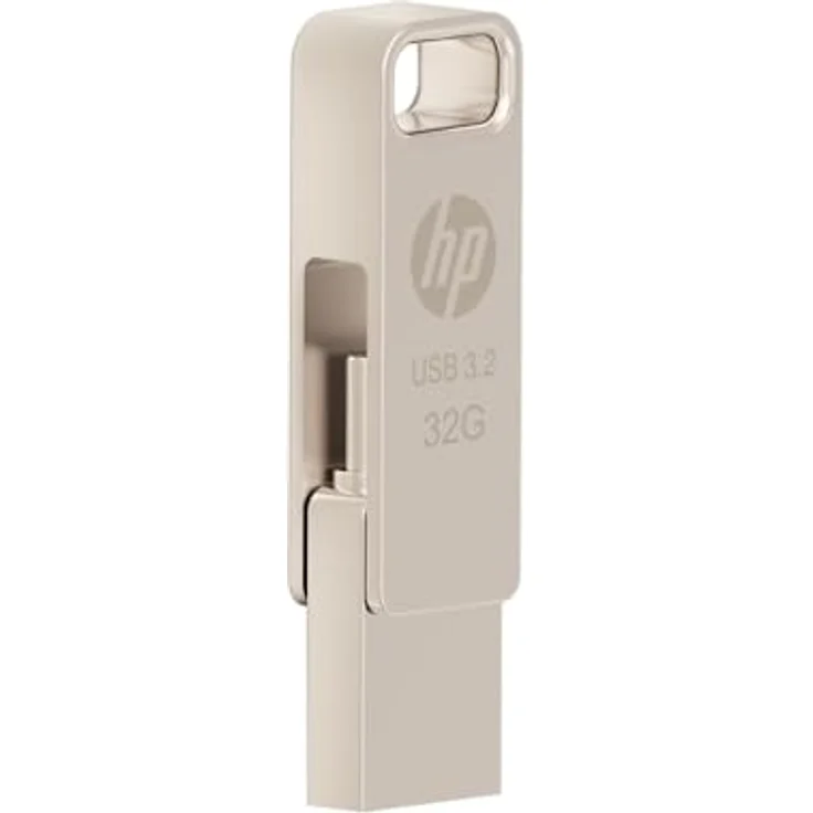 HP x206c 32GB OTG USB 3.2 Type-C/Type-A, Metallic, 120MB/s Lesegeschwindigkeit, tragbar und vielseitig – Bild 4