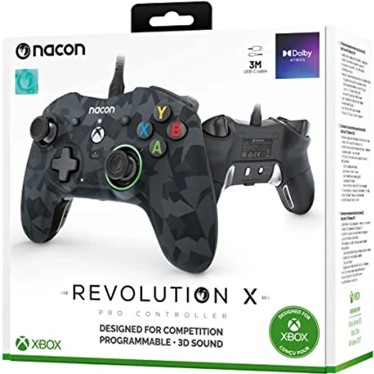 Nacon Revolution X Pro Controller für Xbox-Serie X | S, Premium-Controller für kompetitives Gaming, Dolby Atmos, schwarz – Bild 2