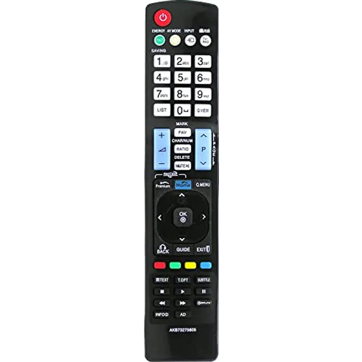 Alltro Ersatz Fernbedienung für LG AKB73275605 Plasma TV, keine Programmierung erforderlich, originale Funktionen enthalten