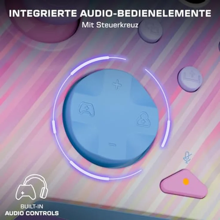 Turtle Beach Rematch Advanced Wired Gamepad, Gaming Controller mit Hall-Effekt-Hair-Trigger und Leuchtfunktion, Cotton Candy (PC) – Bild 4