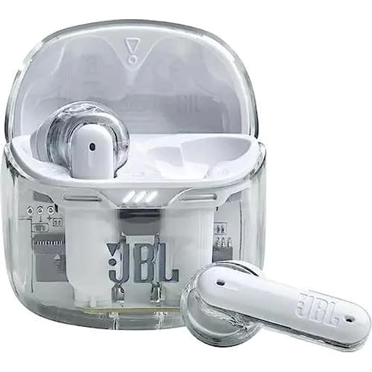 JBL Tune Flex True Wireless Noise Cancelling Earbuds, Pure Bass, ANC + Smart Ambient, 4 Mikrofone, 32H Batterie, wasserabweisend & schweißfest, Bequeme Passform - Ghost White, JBLTFLEXGWHT – Bild 1