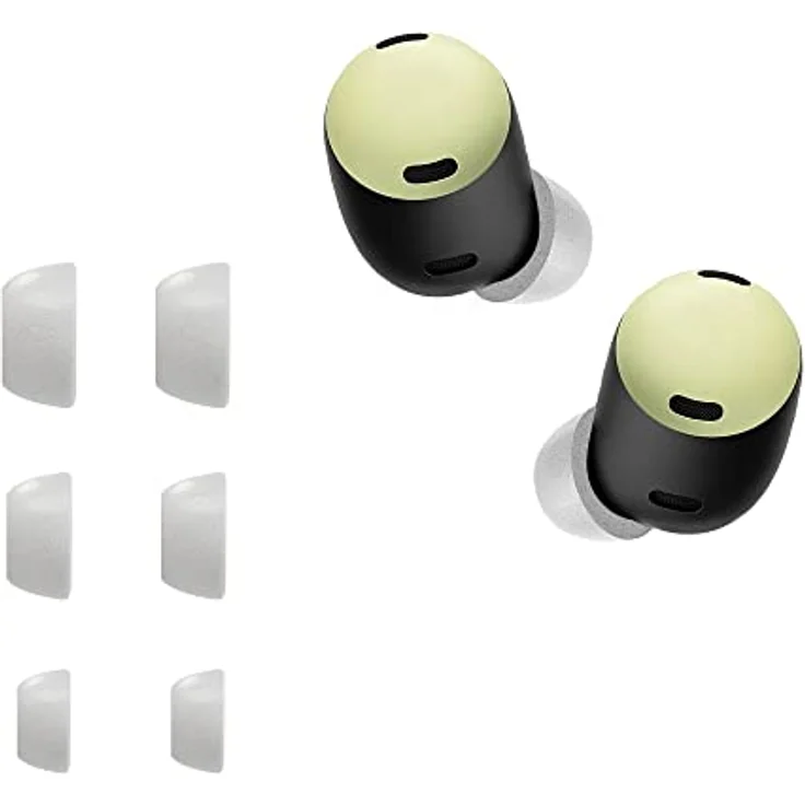kwmobile 6X Ersatz In Ear Kopfhörer kompatibel mit Google Pixel Buds Pro, 3 Größen (S/M/L), Polster Ohrstöpsel, Memory-Schaum, Weiß – Bild 4