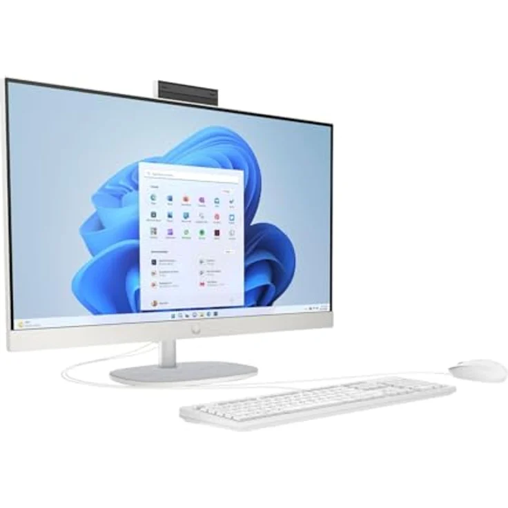 HP All-in-One 27-cr0501ng PC, 27 Zoll Full HD, AMD Ryzen 5, 8 GB RAM, 512 GB SSD, Windows 11 Home, weiß – Bild 2