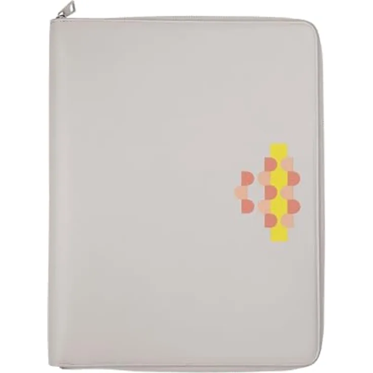 DuDu A4 Aktentasche aus Leder mit iPad-Tablet-Fach, Pearl Mosaic