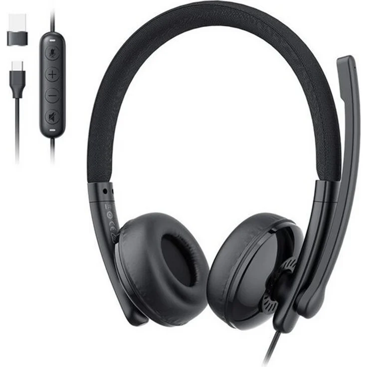 eMeet EMEET GeniusCall HS50, On-Ear Headset mit integriertem Mikrofon für klare Kommunikation, kabelgebunden (USB/3,5 mm)