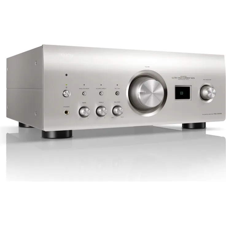 Denon PMA-3000NE, Premium Silber, 2-Kanal-Vollverstärker mit 160 Watt und MM/MC-Phono-Vorstufe