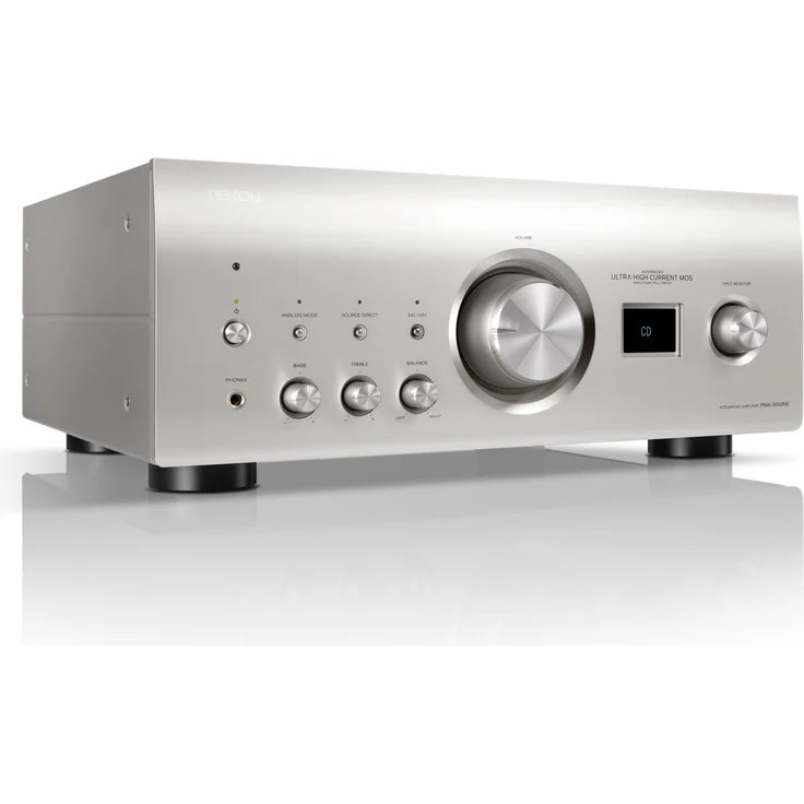 Denon PMA-3000NE, Premium Silber, 2-Kanal-Vollverstärker mit 160 Watt und MM/MC-Phono-Vorstufe