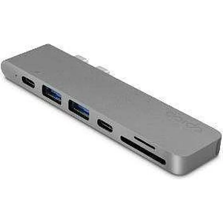 Epico Type-C Pro Hub 2 x USB 3.2 Gen 2, HDMI 4K, grau, für MacBook Pro, 5K Ultra HD, MicroSD, SD, SDHC, SDXC, 60 Hz