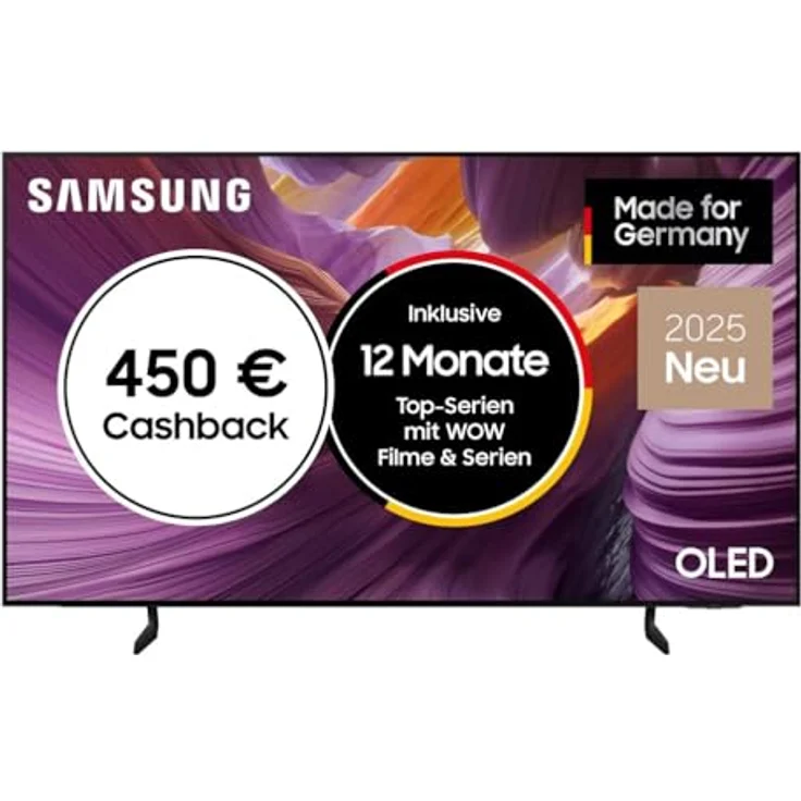 Samsung OLED 4K S85F, 77 Zoll (195 cm) UHD Fernseher mit NQ4 AI Gen2 Prozessor, 4K Upscaling, Pantone-validierten Farben, Dolby Atmos und Gaming-Hub – Bild 2