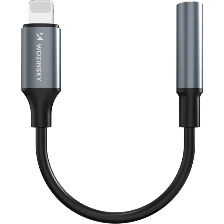 WOZINSKY WALJ-01, Kompatibler iPhone zu 3,5-mm Audioadapter, HiFi Klangqualität, Schwarz