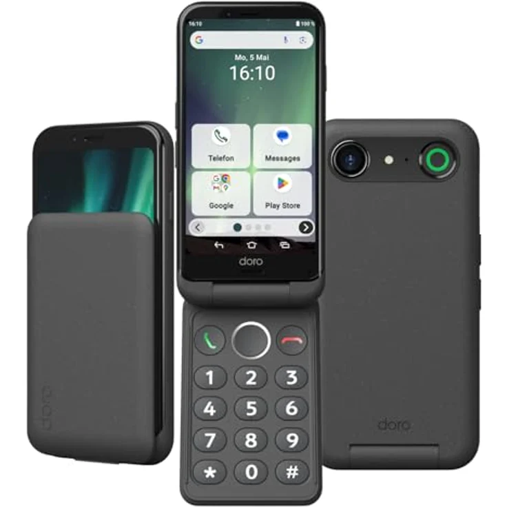 DORO Aurora A20, Smartphone mit 64 GB Speicher, Dual SIM, Graphit – Bild 1