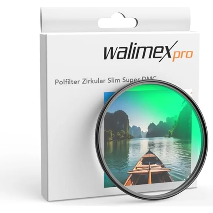 Walimex pro Zirkular Polfilter Slim Super DMC 77 mm, 18-lagige Beschichtung, CPL Filter mit 4,6 mm Fassung, reduziert Reflexionen und kräftigt Farben – Bild 1