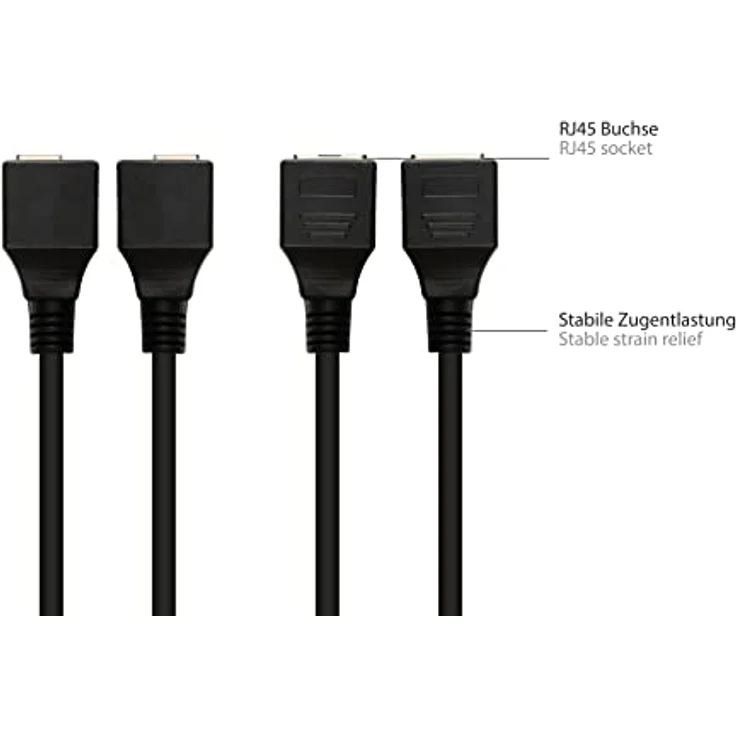 Good Connections Adapterkabel RJ45 Buchse an RS232 D-SUB 9-Pol Stecker, 1:1 Belegung, 10 cm, schwarz – Bild 4