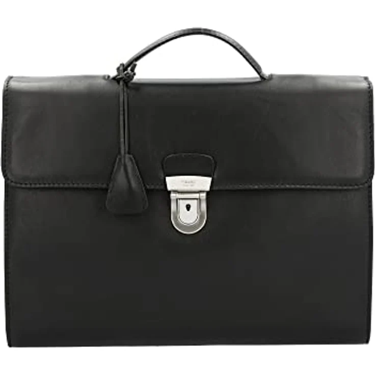 Picard Herren Aktentasche Toscana Rindsleder Schwarz, 35 Liter, Überschlag mit einem Steckschloss, gepolsterter Tragegriff, 8501636001 – Bild 1