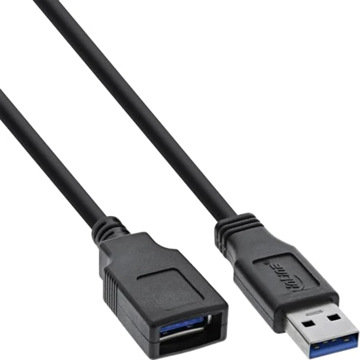 InLine 35625 - USB-Kabel - USB Typ A, 4-polig (M) - USB Typ A, 4-polig (W) - 2,5m - Schwarz (35625) – Bild 2