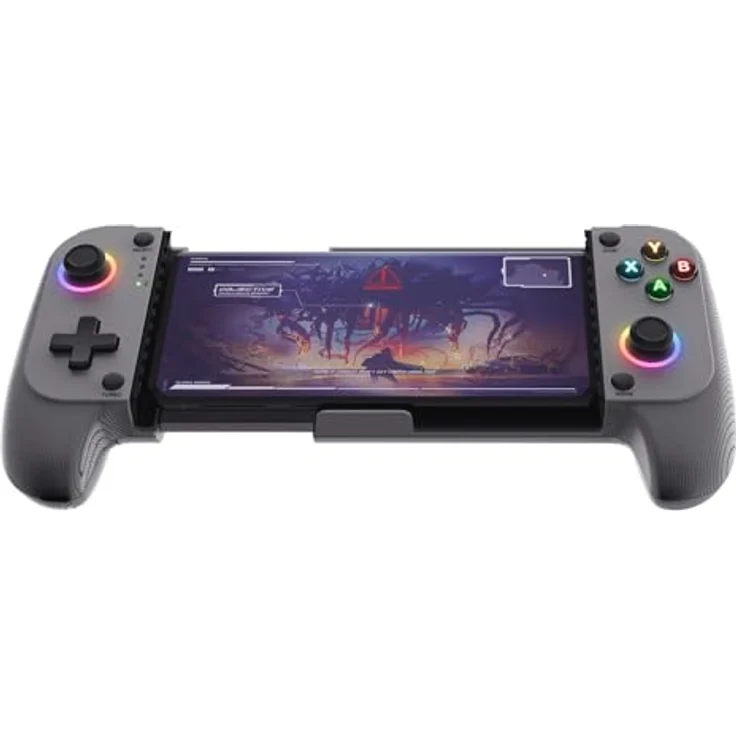 Trust GXT735G Mylox, Wireless Gaming Controller für Android und iOS mit Bluetooth 5.0, dualem Vibrationsfeedback, RGB-LED-Tasten, grau – Bild 12