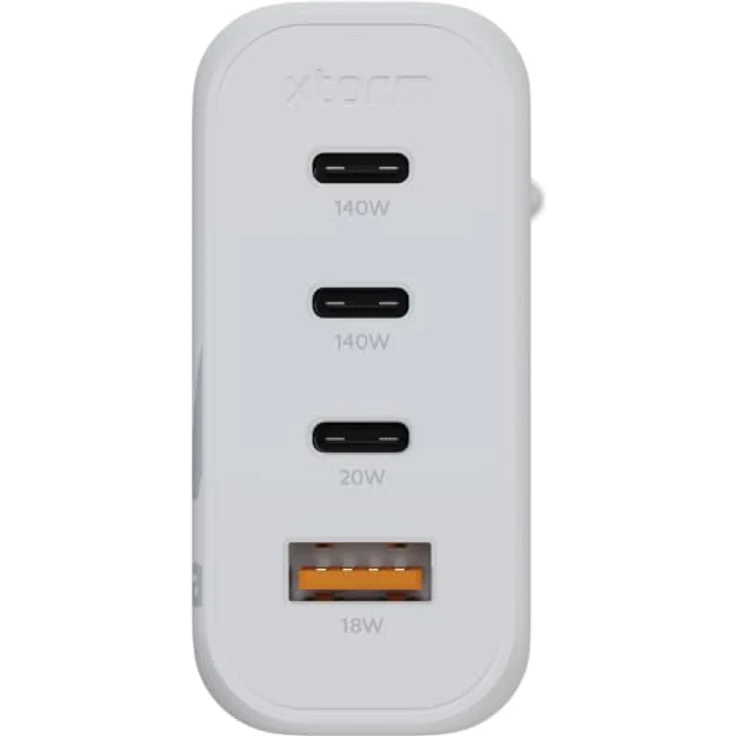 Xtorm GaN2-Ultra Heimladegerät, 140W, 4 Anschlüsse, GaN-Technologie, Power Delivery & Quick Charge, Multiport-Ladegerät, recyceltes ABS, kompatibel mit Smartphone, Tablet und Laptop - Weiß – Bild 5