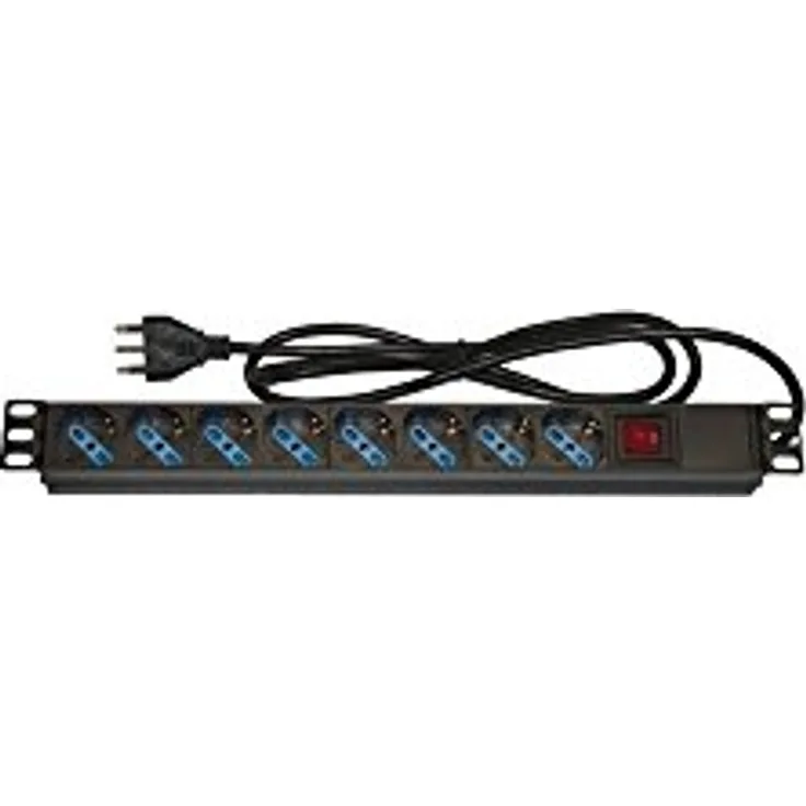 LINK lk10051 Mehrfachsteckdose-Rack 19 8 universellen Steckdosen mit Schalter mit italienischem Stecker 16 A