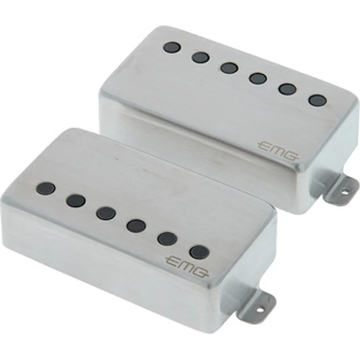 EMG JH "HET" Set BRC, Aktives James Hetfield Signature Tonabnehmer Set mit Brushed Chrome Finish, inkl. lötfreiem Installationssystem – Bild 1