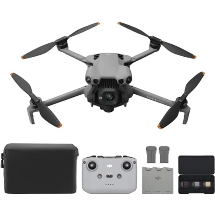 DJI Mini 5 Pro Fly More Combo mit DJI RC-N3, 4K-Kamera, 1-Zoll CMOS, omnidirektionale Hinderniserkennung, 225° Gimbal-Rotation, 3 Akkus, C0-Zertifizierung