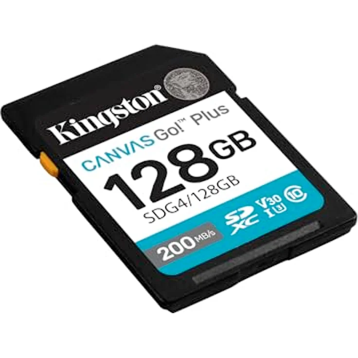 Kingston Canvas Go Plus SDXC Speicherkarte Gen4 200MB/s C10 UHS-I U3 V30 128GB-SDG4/128GB - Effizienter Speicher für Abenteurer – Bild 2