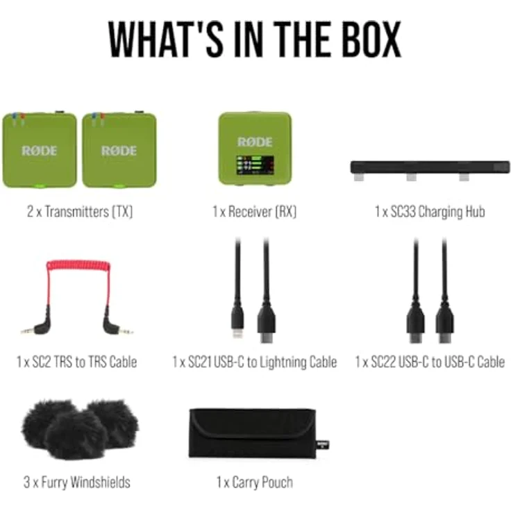 RØDE Wireless GO (Gen 3) – Kompaktes kabelloses Mikrofon mit 32-Bit Float Aufnahme, intelligenter Pegelregelung und 2,4 GHz digitaler Übertragung, für Telefone, Kameras und Computer (Grün) – Bild 10