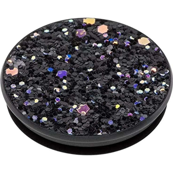 PopSockets PopGrip - Ausziehbarer Sockel und Griff für Smartphones und Tablets mit einem Austauschbarem Top - Sparkle Black – Bild 4