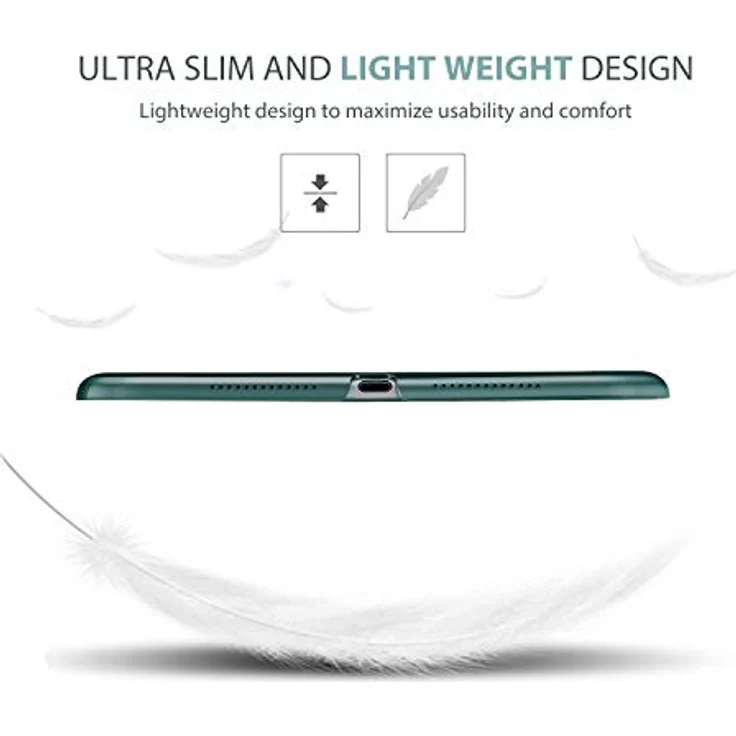 ProCase Hülle für 10,5 Zoll iPad Air 3 2019/iPad Pro 2017, ultra dünn, transluzente Rückseite, Auto Schlafen/Wachen, Emerald – Bild 5