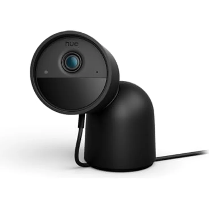 Philips Hue Secure Desktop-Kamera, 2K-Videoauflösung, Sofortbenachrichtigungen, Zwei-Wege-Audio, kompaktes Design, Schwarz