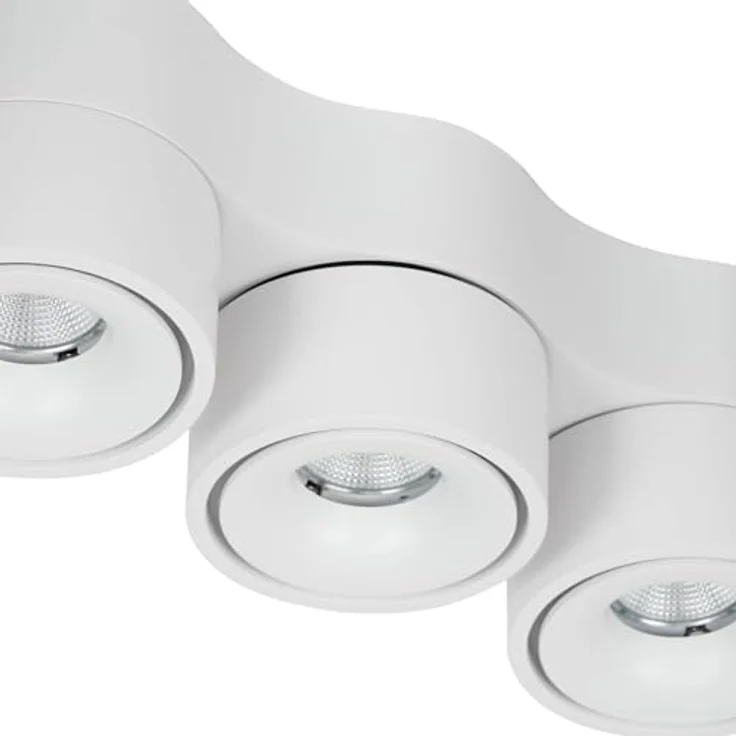 Arcchio LED Deckenleuchte 'Rotari' (Modern) in Weiß aus Aluminium für Wohnzimmer & Esszimmer (3 flammig) - Energiesparende LED-Deckenlampe von Arcchio – Bild 5