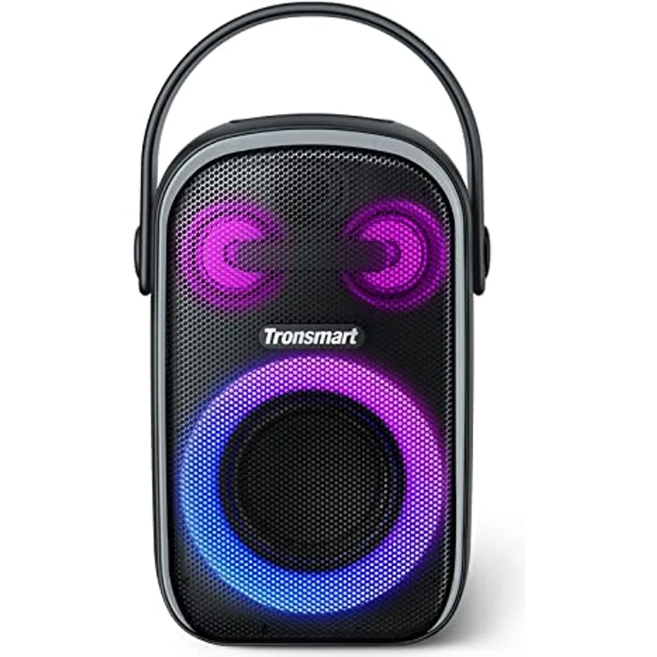 Tronsmart Halo 100 Bluetooth Lautsprecher, 60W Tragbarer Bluetooth Musikbox mit LED, IPX6 Wasserdicht, 18h Akk, Stereo-Sound, Powerbank und App, Freisprechfunktion, Outdoor-Lautsprecher für Partys – Bild 1