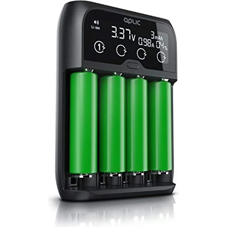 CSL - Universal Batterie Ladegerät - Akku Batterieladegerät Intelligent Battery Charger - für Li-ion, NI-MH, NI-Cd, LiFePo4 Akkus 18650 AA AAA Batterien und Akkus - LCD Display mit Echtzeitanzeige – Bild 2