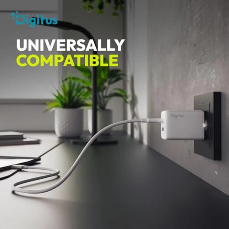 DIGITUS USB-Ladegerät GaN II 45W, 1x USB-C & 1x USB-A, weiß, kompakt – Bild 7