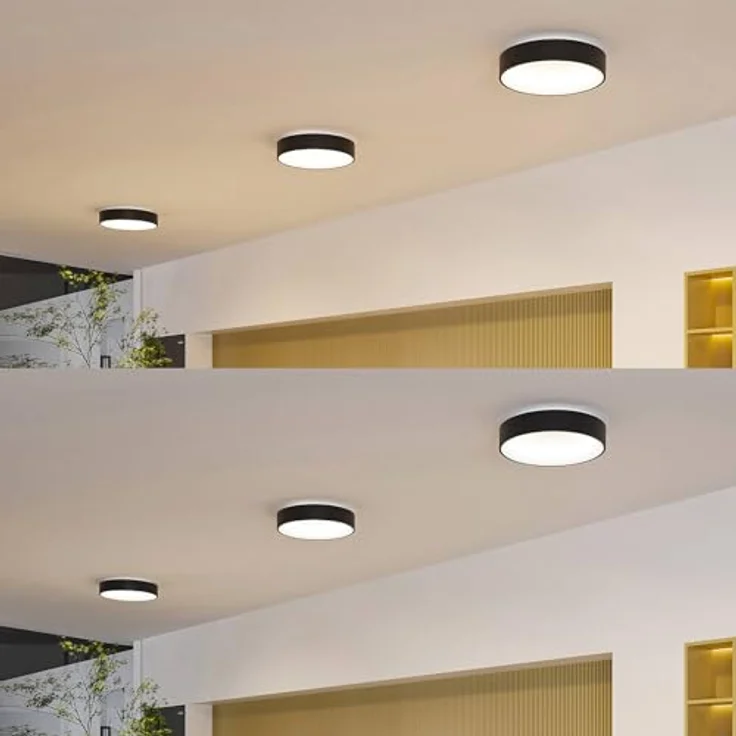Arcchio LED Deckenleuchte 'Aleksi' (Modern) in Schwarz aus Metall - Energiesparende Küchenlampe (1 flammig) – Bild 4
