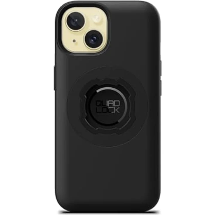 QUAD LOCK MAG Hülle für iPhone 15, schlanke schwarze Handyhülle mit Kante-zu-Kante Schutz und niedrigem Profil, kompatibel mit Quad Lock Mounts und MAG Wireless Charging – Bild 1