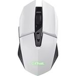 Trust Gaming GXT 110W Felox Wiederaufladbare Kabellose Gaming-Maus, 80 Stunden Akkulaufzeit, 800-4800 DPI, LED-Beleuchtung, 6 Tasten, Wireless Mouse für PC, Laptop, Computer, Windows – Weiß