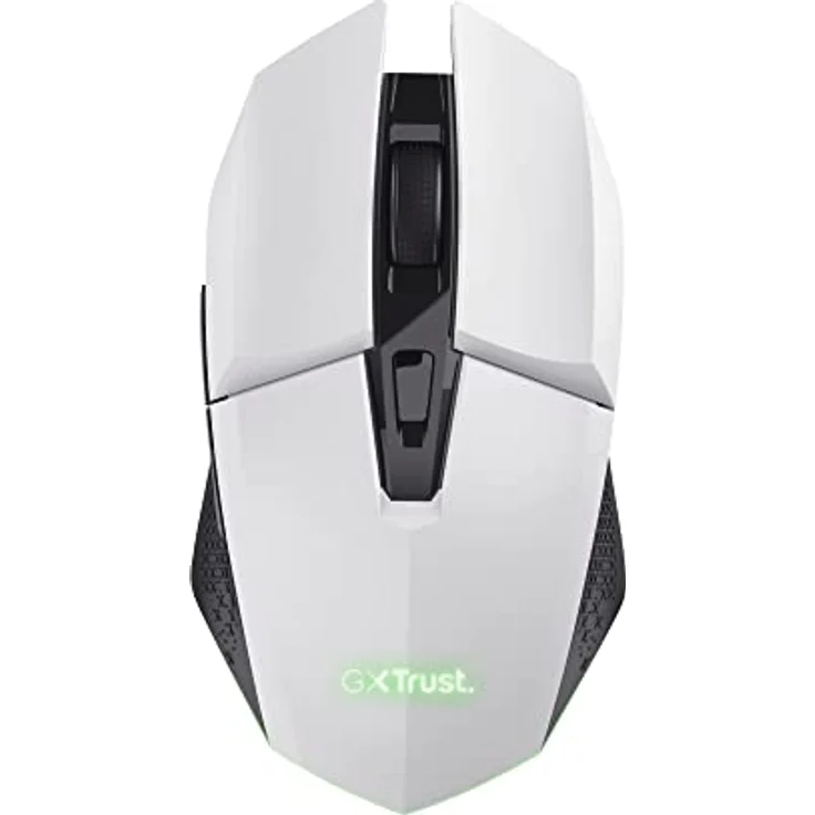 Trust Gaming GXT 110W Felox Wiederaufladbare Kabellose Gaming-Maus, 80 Stunden Akkulaufzeit, 800-4800 DPI, LED-Beleuchtung, 6 Tasten, Wireless Mouse für PC, Laptop, Computer, Windows – Weiß – Bild 1