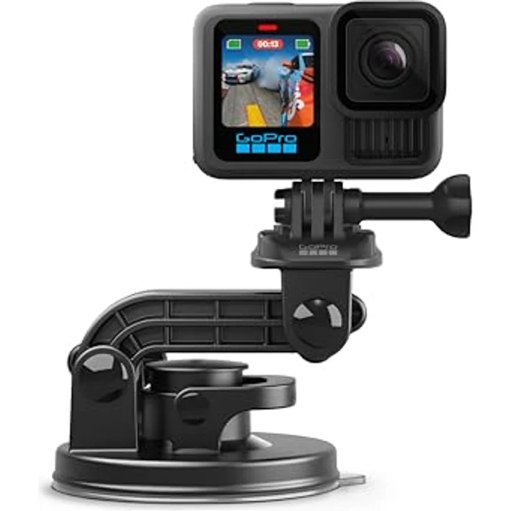GoPro Front Saugnapfhalterung - gebogene, vertikale Schnellspannschnalle, 2 x Schwenkarme, Rändelschrauben (Offizielles GoPro-Zubehör) – Bild 5