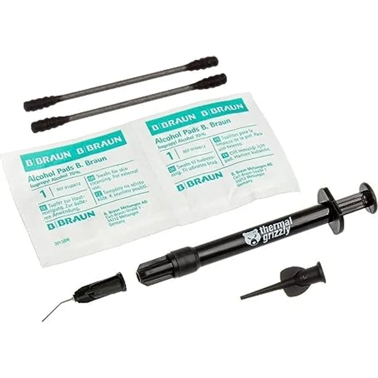 Thermal Grizzly - Conductonaut - Wärmeleitende Aluminiumpaste aus flüssigem Metall Nicht geeignet Große Kühlsysteme Flüssiges Metall zur Kühlung der CPU, GPU (1 Gramm) – Bild 4