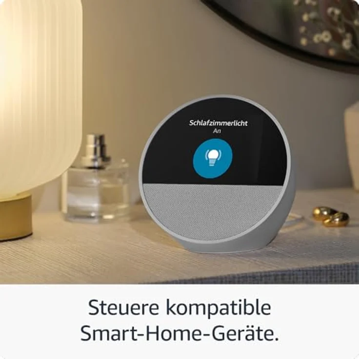 Amazon Echo Spot (2024), smarter Wecker mit sattem Klang und Alexa, Weiß – Bild 5