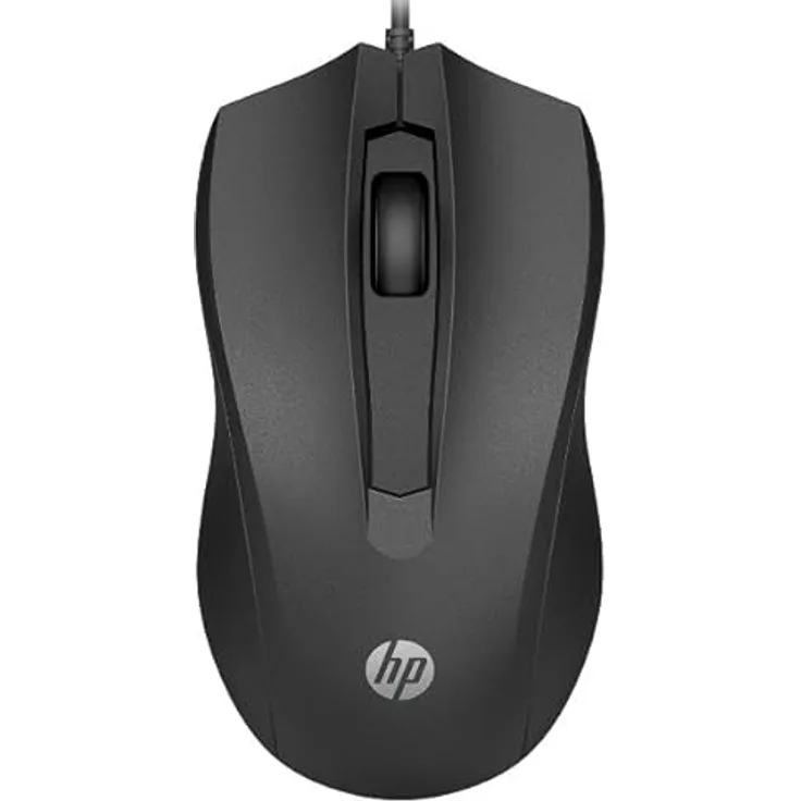 HP Inc. HP 105 Maus - rechts- und linkshändig - optisch - 3 Tasten - kabelgebunden - USB-A - Schwarz - Smart Buy