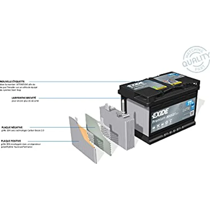 Exide EA472 Premium Carbon Boost, 12V Autobatterie 47Ah 450A, wartungsfrei, Pluspol rechts – Bild 3