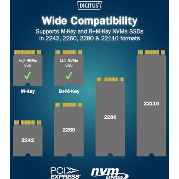 Digitus DA-71545-1, NVMe Klonstation USB3.1 Gen2 Typ-C für 2 M.2 SSDs bis 4 TB, Festplattengehäuse, Schwarz – Bild 6