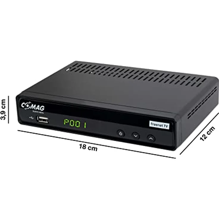 COMAG SL65T2 DVB-T2 Receiver, Freenet TV (Private Sender in HD), PVR Ready, Full-HD 1080p, HDMI, SCART, Mediaplayer, USB 2.0, 12V tauglich, 2m HDMI Kabel und DVB-T2 Antenne – Bild 3