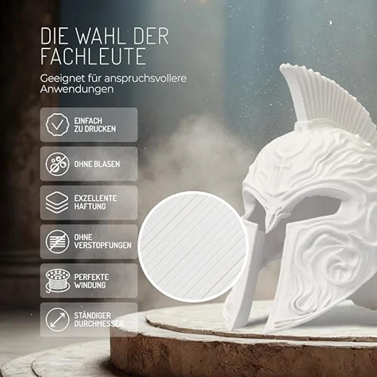 WINKLE PETG Filament 1.75mm Eisweiß, 1kg Spule, FDM-kompatibel, Schlagfest, Maßgenauigkeit +/- 0.05mm, Hergestellt in Europa – Bild 4